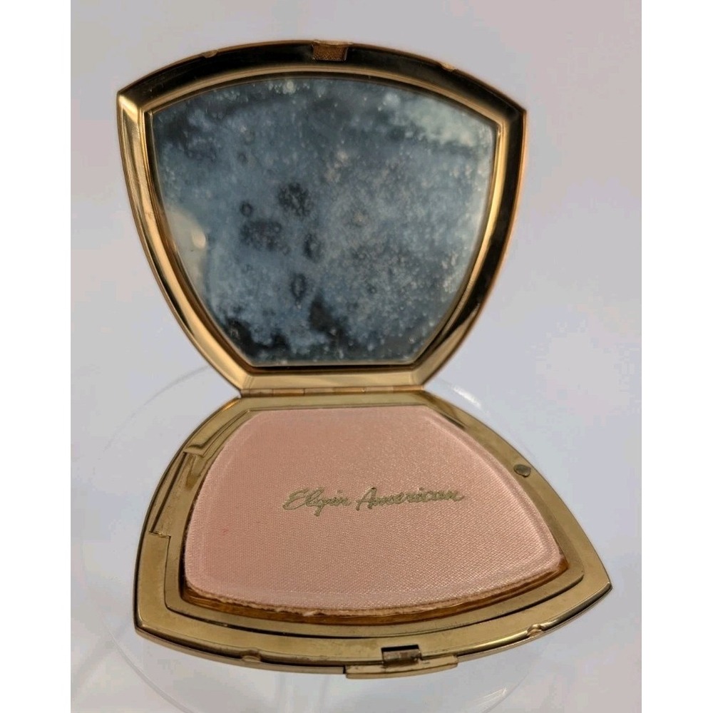 Vintage Elgin American "Queen for a Day" Gold Tone Powder‎ Compact - Made in USA - Picture 4 of 10